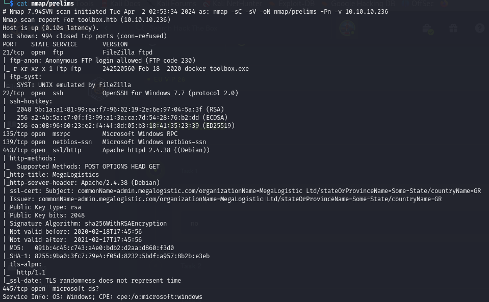Nmap Scan